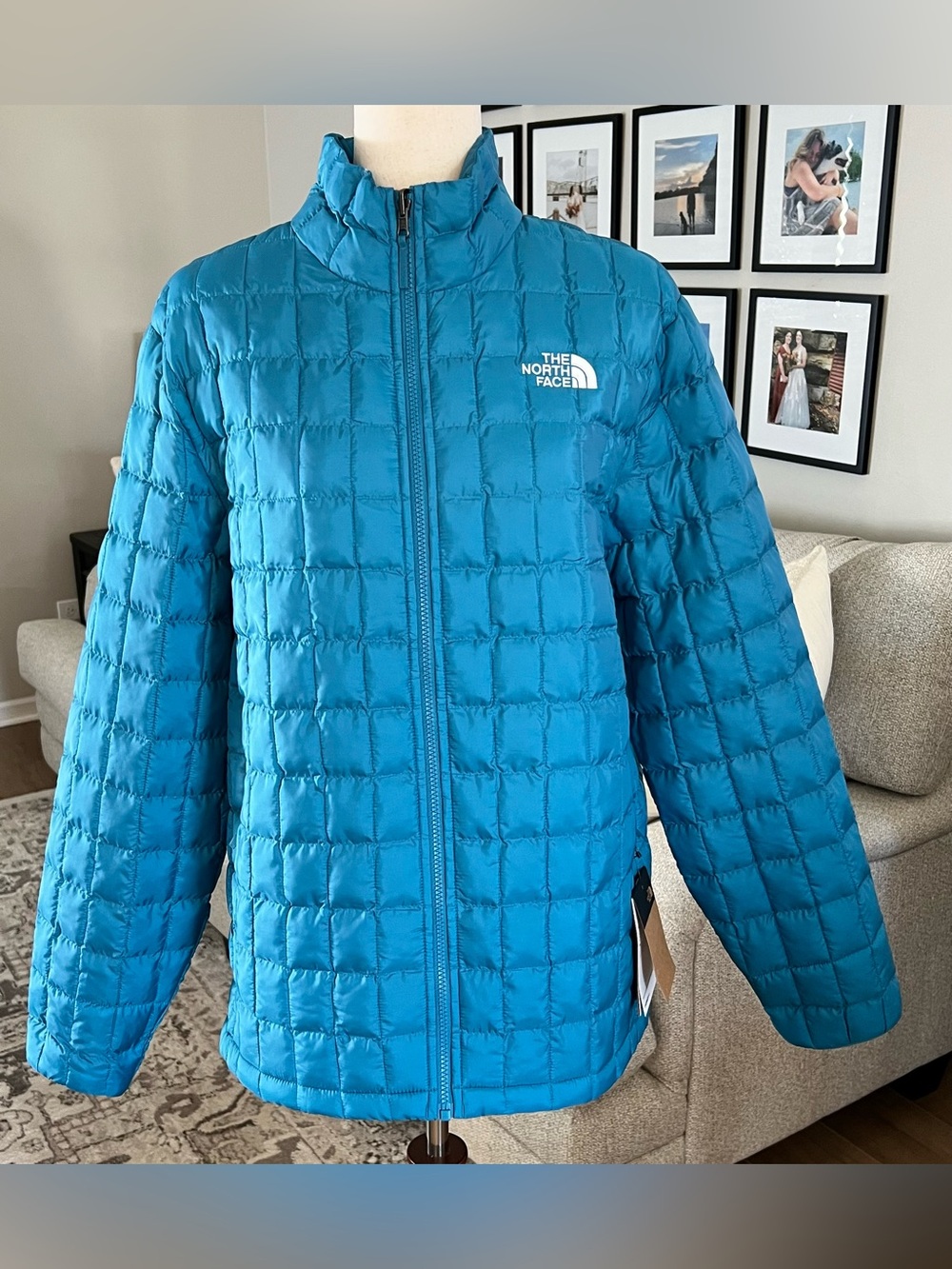 The North Face Men's Thermoball Insulated Jacket Size Medium NWT! Bluish Green
